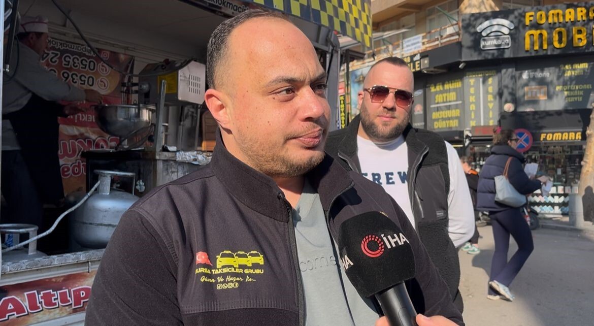 BURSA'DA TAKSİCİLERDEN ŞEHİTLER ANLAMLI HAYIR