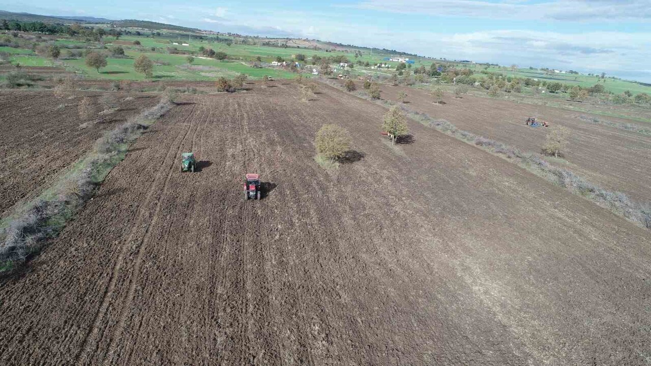 ÇANAKKALE’NİN BİGA İLÇESİNDE YÜRÜTÜLEN PROJE ÇERÇEVESİNDE 2 YILDA 845 DEKAR ALANA TOHUM VE GÜBRE...