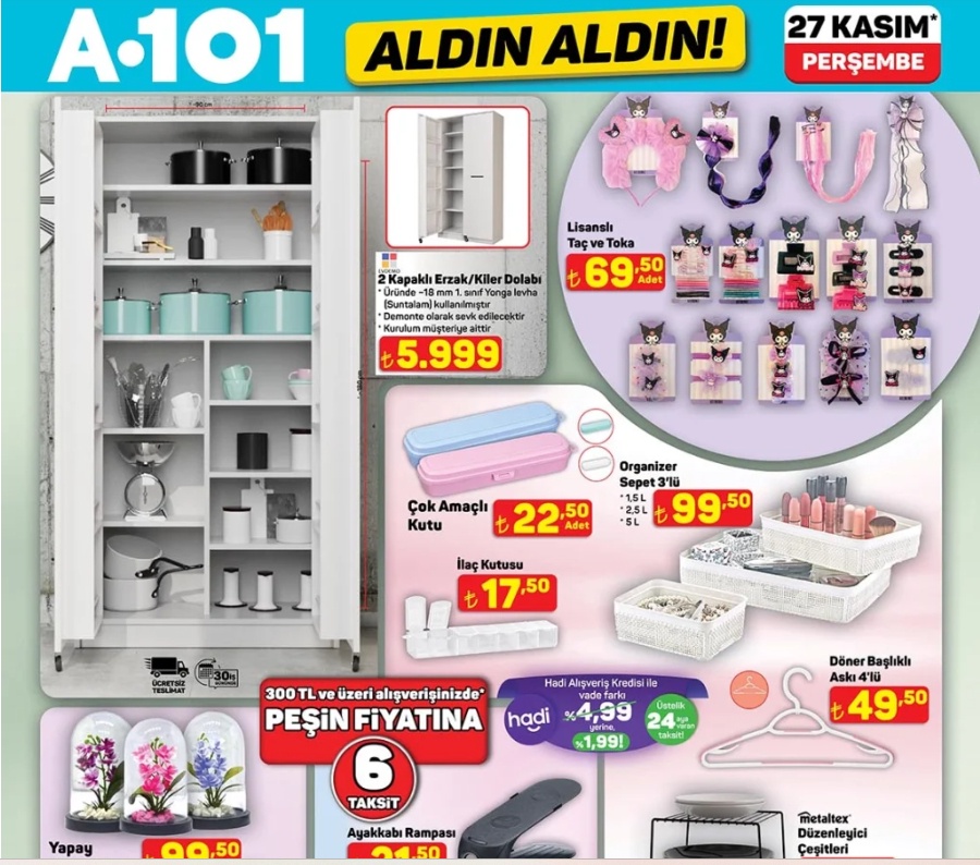 Cebini Düşünenler Perşembe Sabahı Kapıda! A101 27 Kasım Kataloğu: Kışa Hazır Olacaksınız 