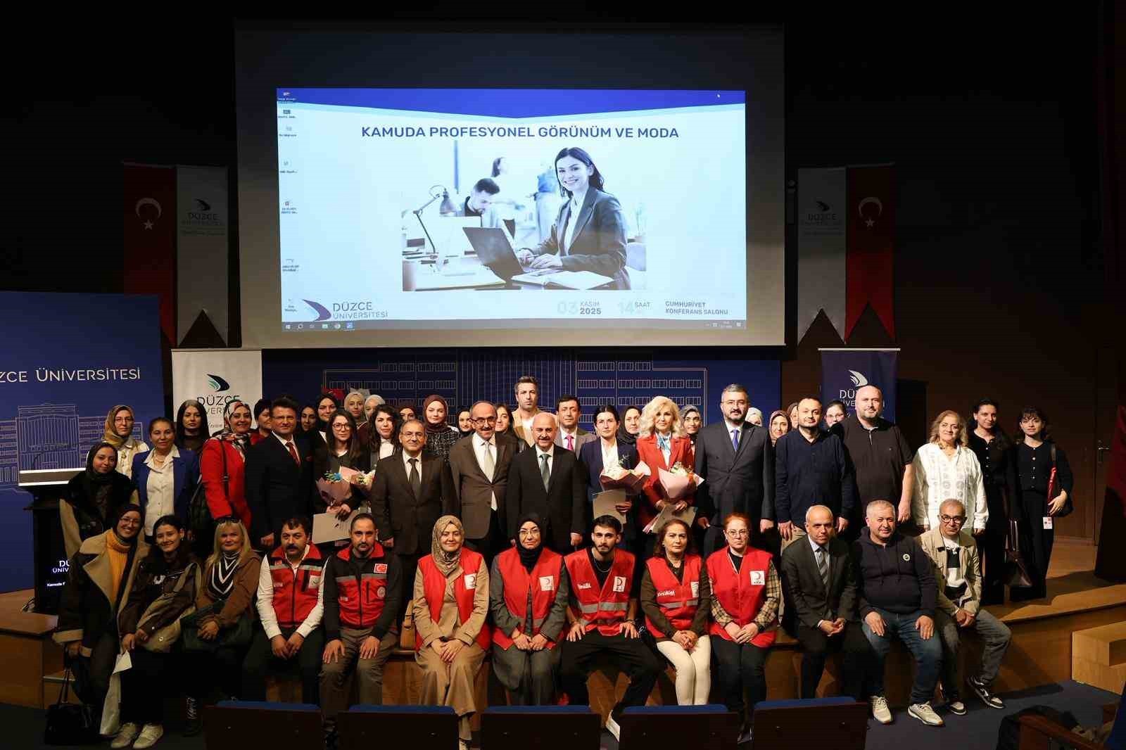 DÜZCE ÜNİVERSİTESİ PERSONEL DAİRE BAŞKANLIĞI TARAFINDAN DÜZENLENEN "KAMUDA PROFESYONEL GÖRÜNÜM VE...