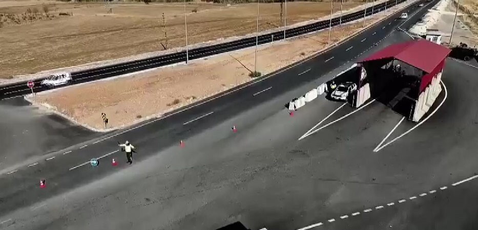 GERCÜŞ’TE DRON DESTEKLİ TRAFİK DENETİMİ