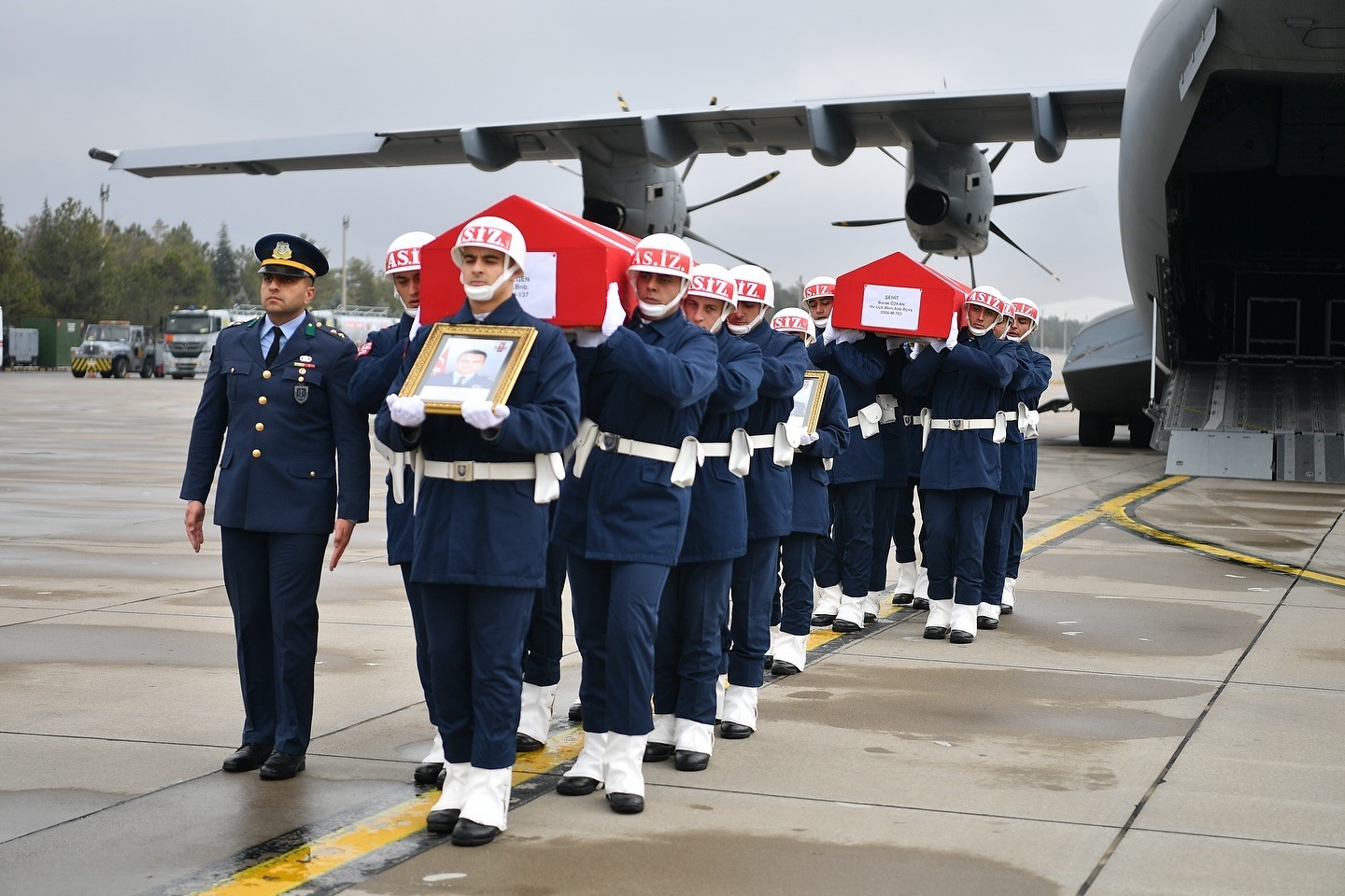 GÜRCİSTAN-AZERBAYCAN SINIRINDA DÜŞEN TÜRK SİLAHLI KUVVETLERİ'NE (TSK) AİT 'C130' TİPİ ASKERİ...