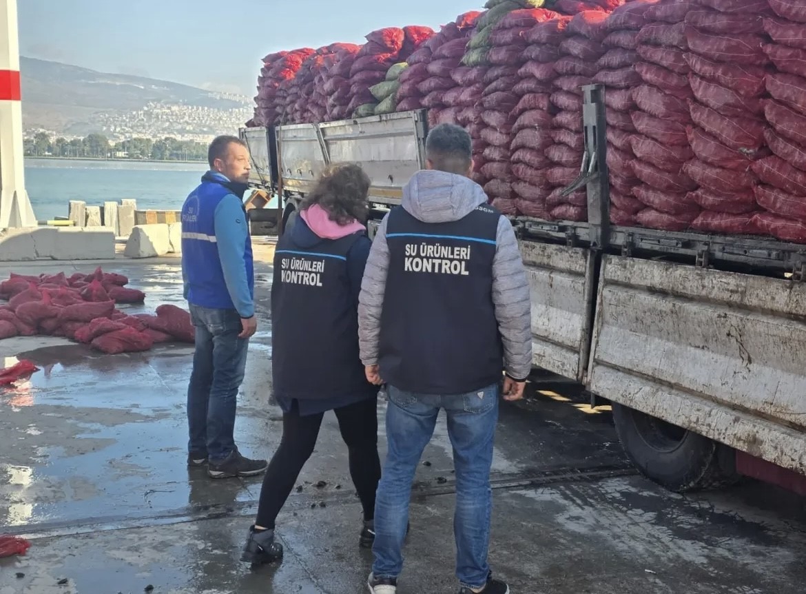 İZMİR’E BELGESİZ SOKULMAK İSTENEN 27 TON KARA MİDYE, EKİPLERİN EŞ ZAMANLI DENETİMLERİYLE ELE...