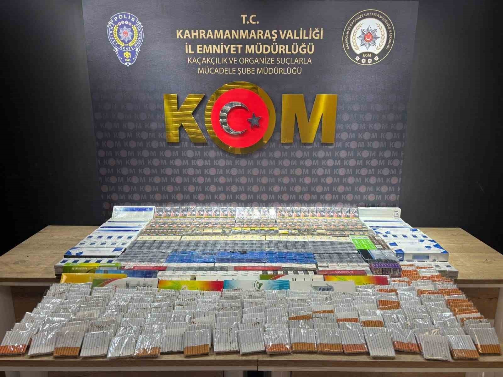 KAHRAMANMARAŞ'TA POLİSİN GERÇEKLEŞTİRDİĞİ OPERASYONLARDA SAHTE PLAKA VE KAÇAK SİGARALAR ELE...