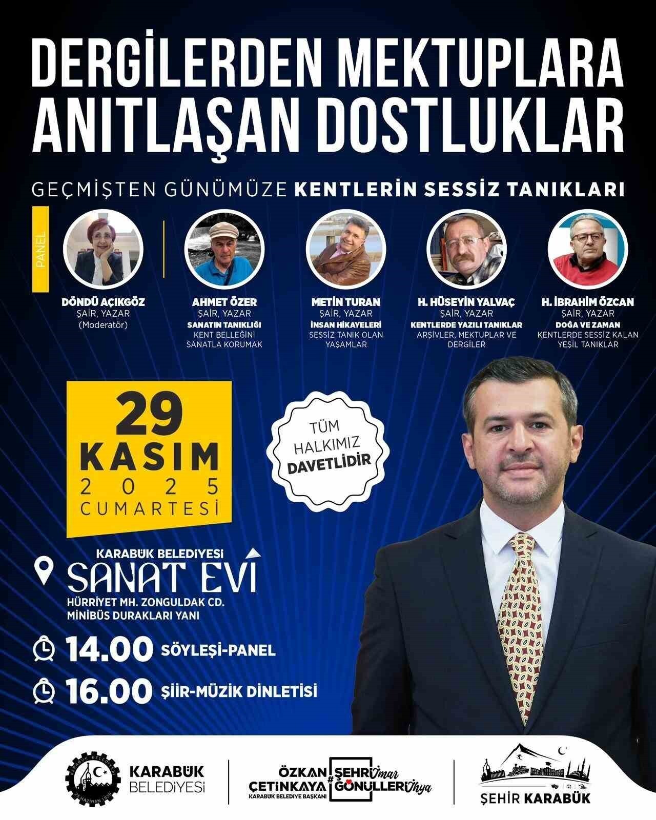 KARABÜK BELEDİYESİ, KENTİN KÜLTÜREL HAFIZASINI ELE ALAN "KENTLERİN SESSİZ TANIKLARI" PANELİNE 29...