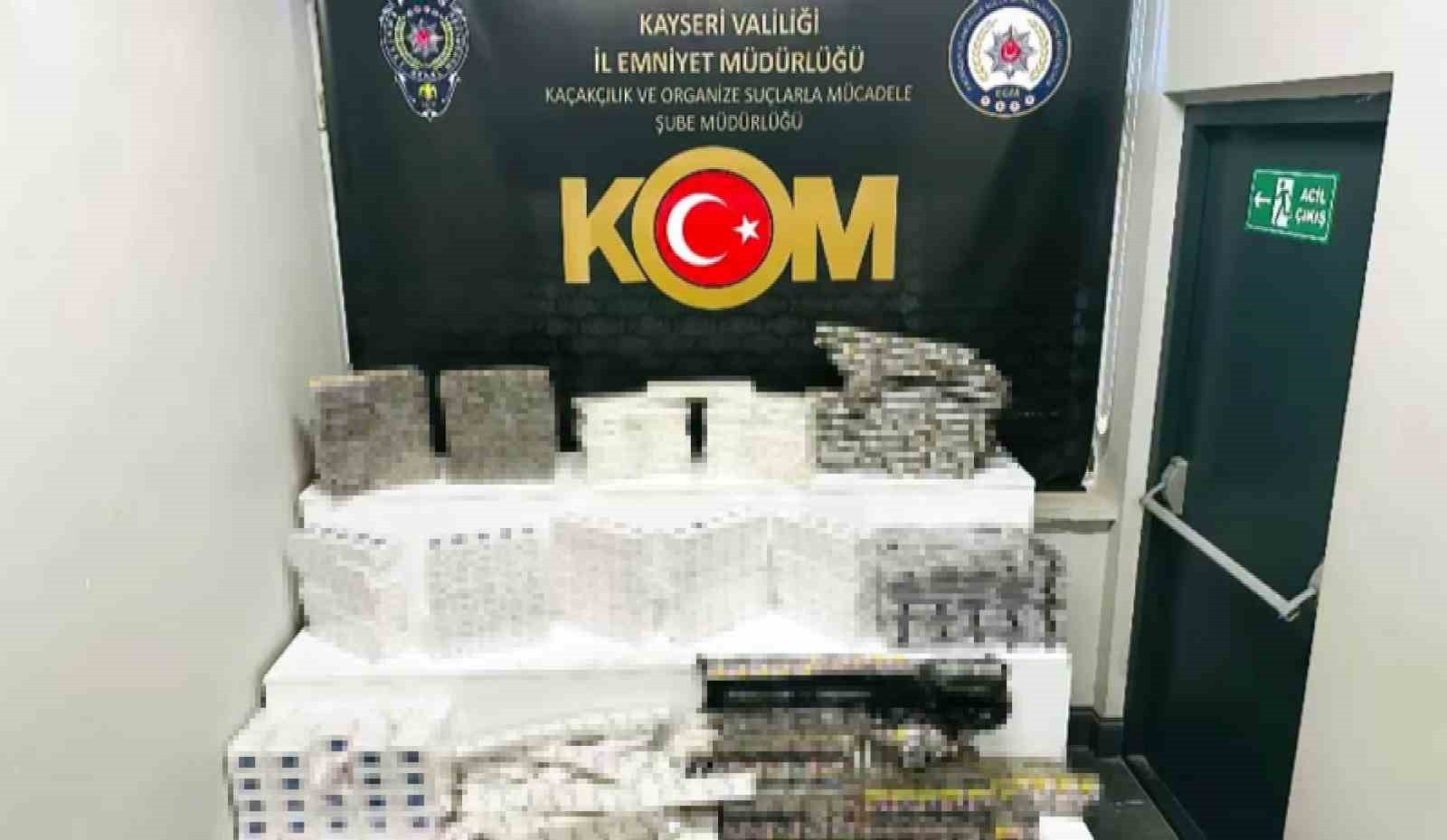 KAYSERİ’DE POLİS EKİPLERİ TARAFINDAN YAPILAN ÇALIŞMALARDA, 2 BİN PAKET KAÇAK SİGARA PİYASAYA...