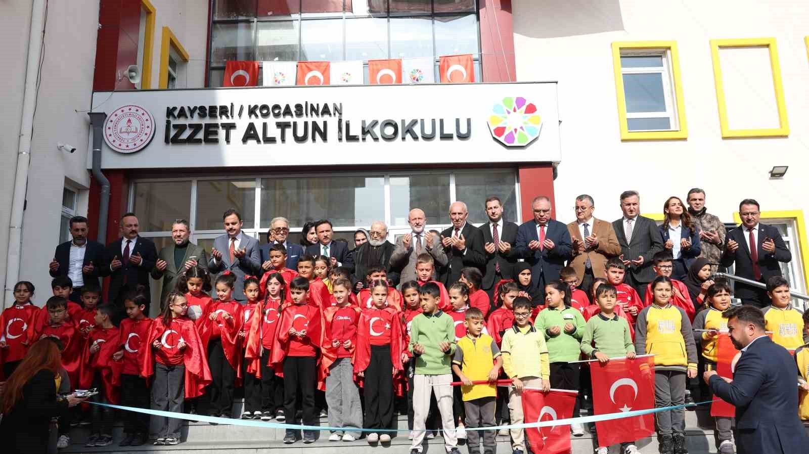 KOCASİNAN BELEDİYESİ’NİN HAYIRSEVER İŞ BİRLİĞİYLE KAYSERİ’YE KAZANDIRDIĞI İZZET ALTUN İLKOKULU’NUN...