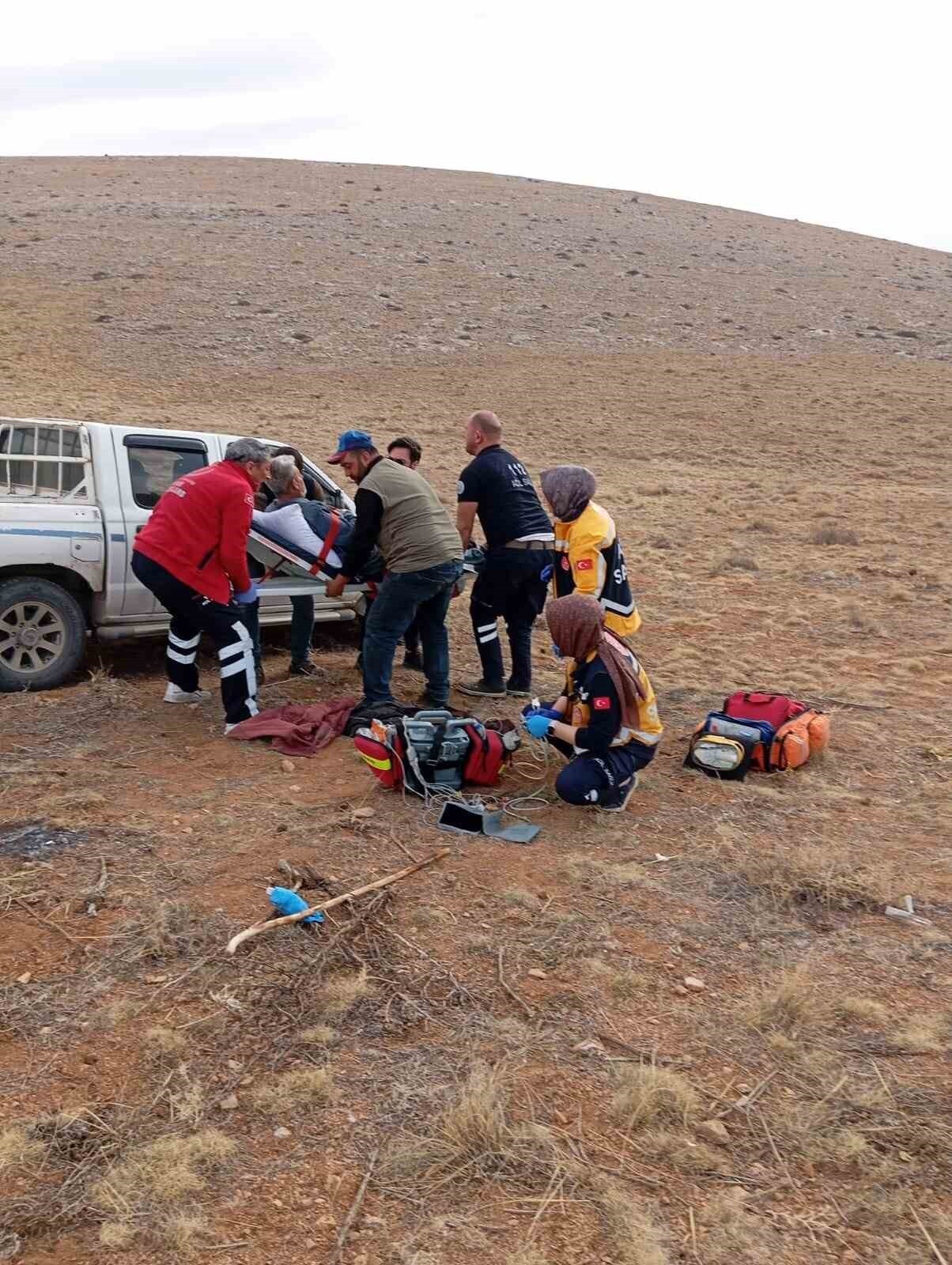 KONYA’NIN ILGIN İLÇESİNDE ÇOBANLIK YAPAN KADİR BULUT, DAĞLIK ALANDA KALP KRİZİ GEÇİRMESİ SONRASI...