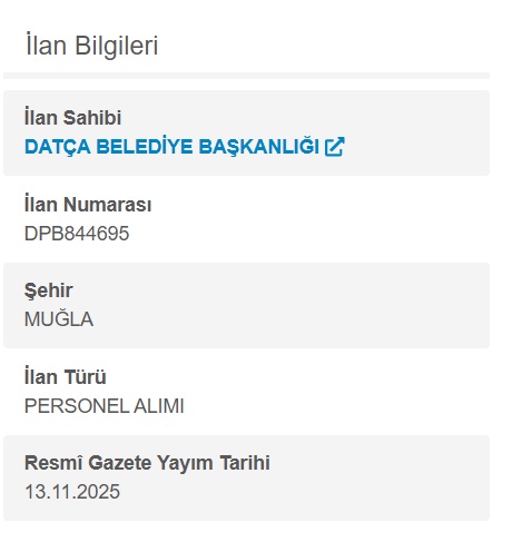 KPSS 65 Puanla Belediye Memur Alımı! 2 Belediye Kadrolarına Personel Alınacak!