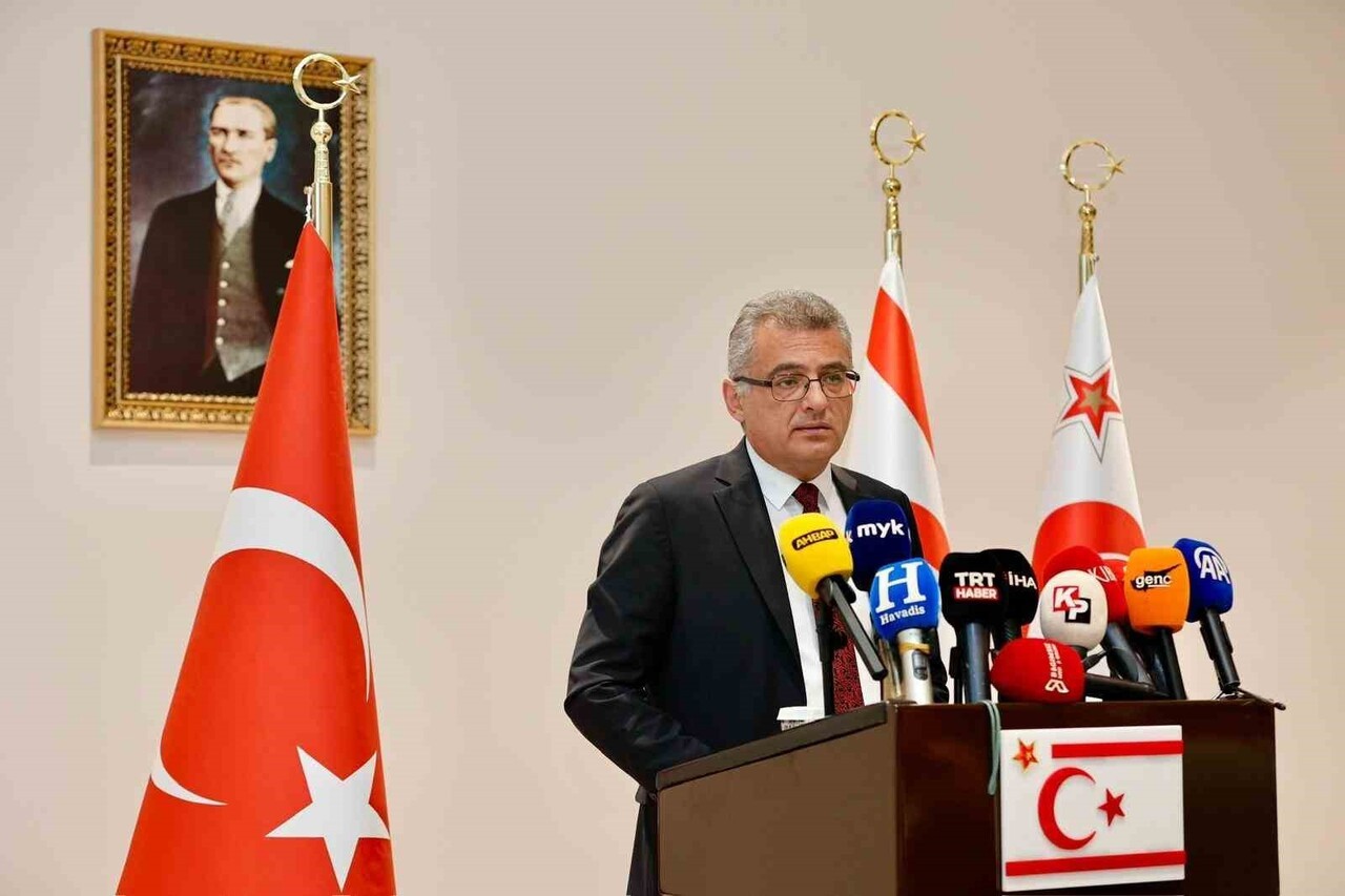 KUZEY KIBRIS TÜRK CUMHURİYETİ (KKTC) CUMHURBAŞKANI TUFAN ERHÜRMAN, GÜNEY KIBRIS RUM YÖNETİMİ...