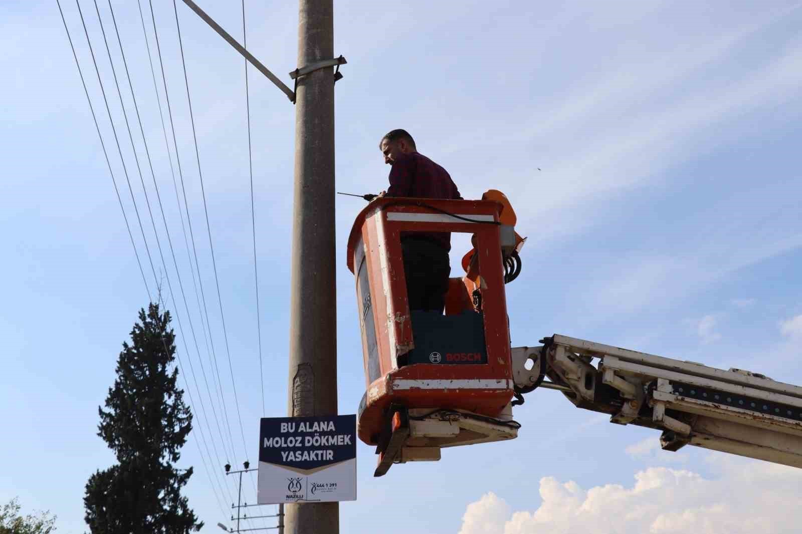 NAZİLLİ BELEDİYESİ’NDEN KAÇAK MOLOZ DÖKÜMÜNE KARŞI KARARLI ADIM