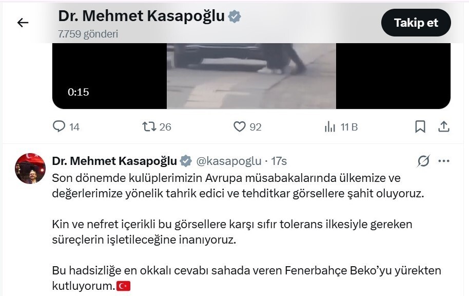 ÖNCEKİ DÖNEM GENÇLİK VE SPOR BAKANI VE AK PARTİ İZMİR MİLLETVEKİLİ DR. MEHMET MUHARREM KASAPOĞLU...