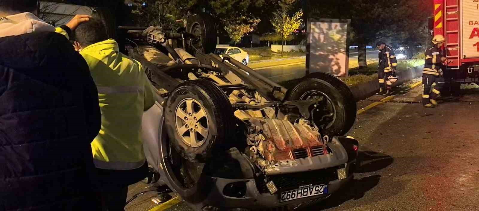 PALANDÖKEN İLÇESİ MEVLANA VADİSİ’NDE SEYİR HALİNDE OLAN 25 ABH 992 PLAKALI KAMYONET, GÖRGÜ...