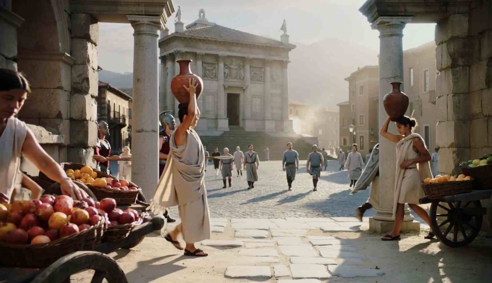 POMPEİOPOLİS ANTİK KENTİ'NDE 2 BİN YILLIK TARİH YAPAY ZEKAYLA CANLANDI