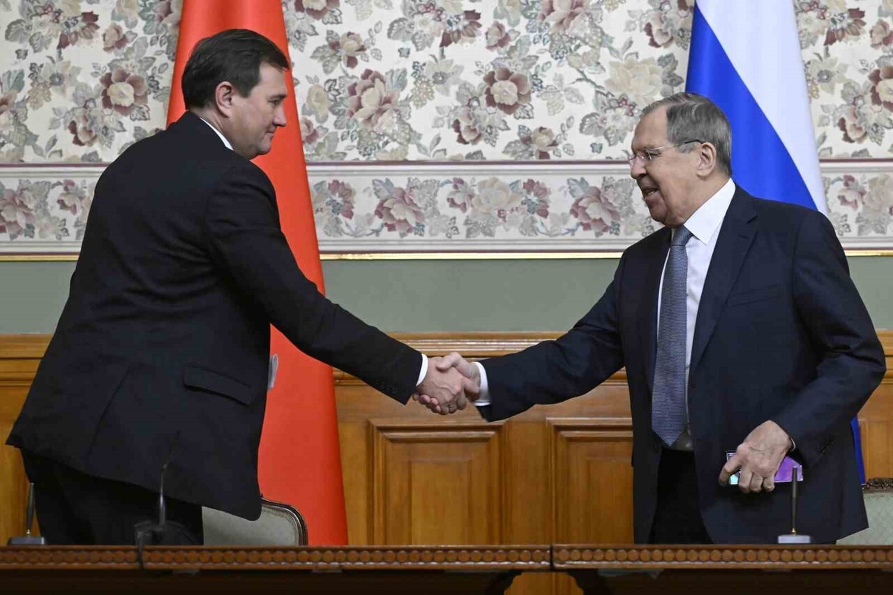 RUSYA DIŞİŞLERİ BAKANI SERGEY LAVROV, BELARUS DIŞİŞLERİ BAKANI MAXİM RYZHENKOVİLE GERÇEKLEŞTİRDİĞİ...