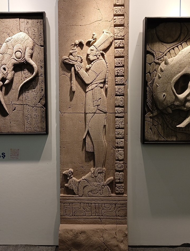 SAMSUNLU SANATÇI TİMUR TEKBAŞ, SIRADAN BİR İNŞAAT MALZEMESİ OLAN GAZBETONU SANATSAL BİR ANLATIM...