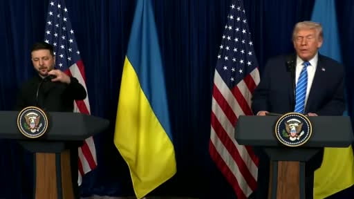 ABD Başkanı Donald Trump ile Ukrayna Devlet Başkanı Volodymyr Zelenskiy, Florida’daki Mar-a-Lago...
