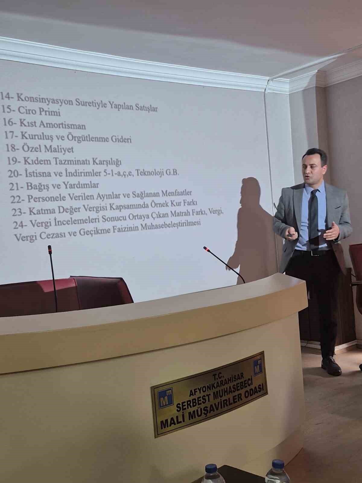 AFYONKARAHİSAR SERBEST MUHASEBECİ MALİ MÜŞAVİRLER ODASI BAŞKANI ERDAL SAYAR, 2025’DE VERGİ AFFI YA...