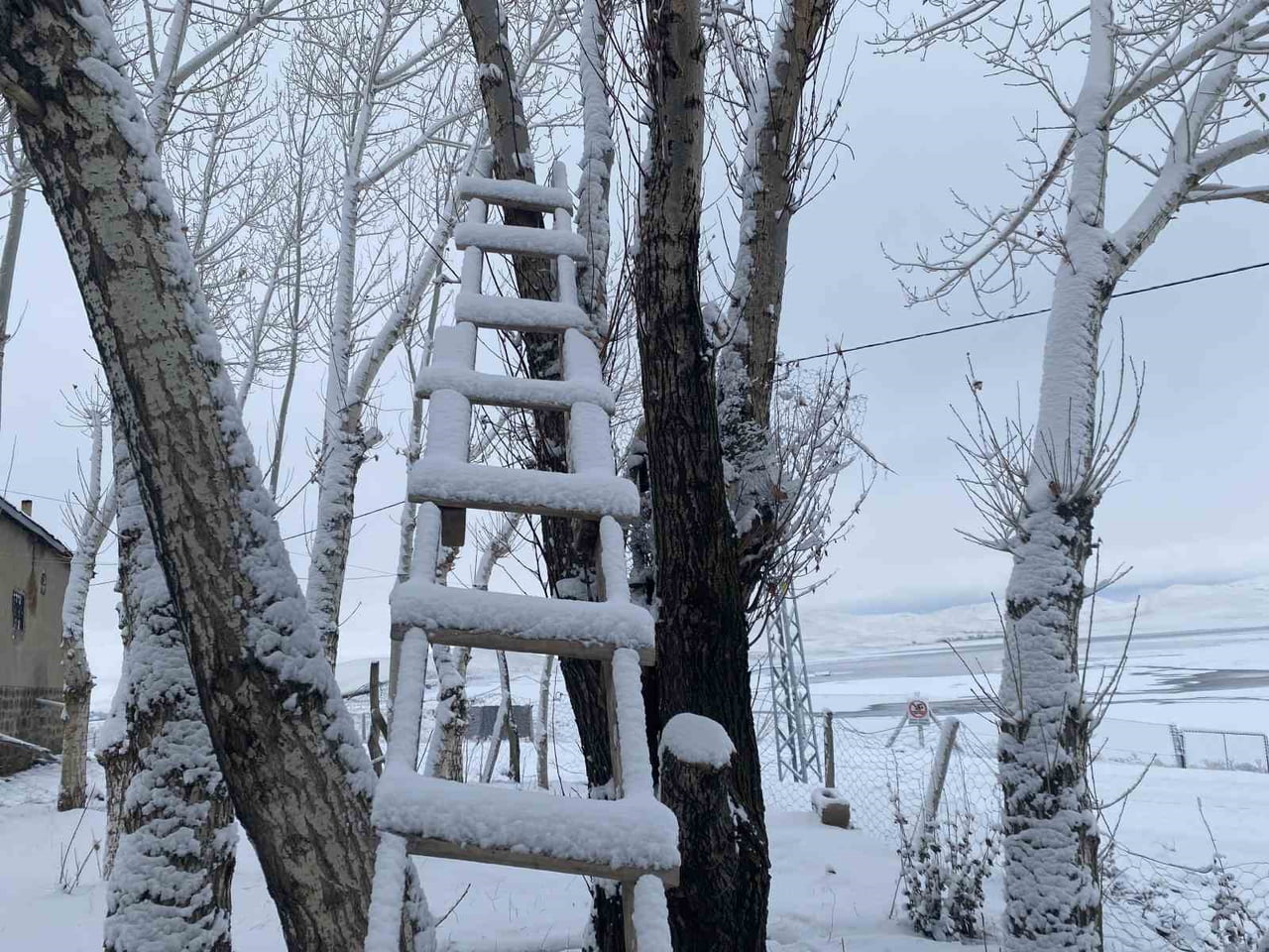 AĞRI BEYAZA BÜRÜNDÜ
