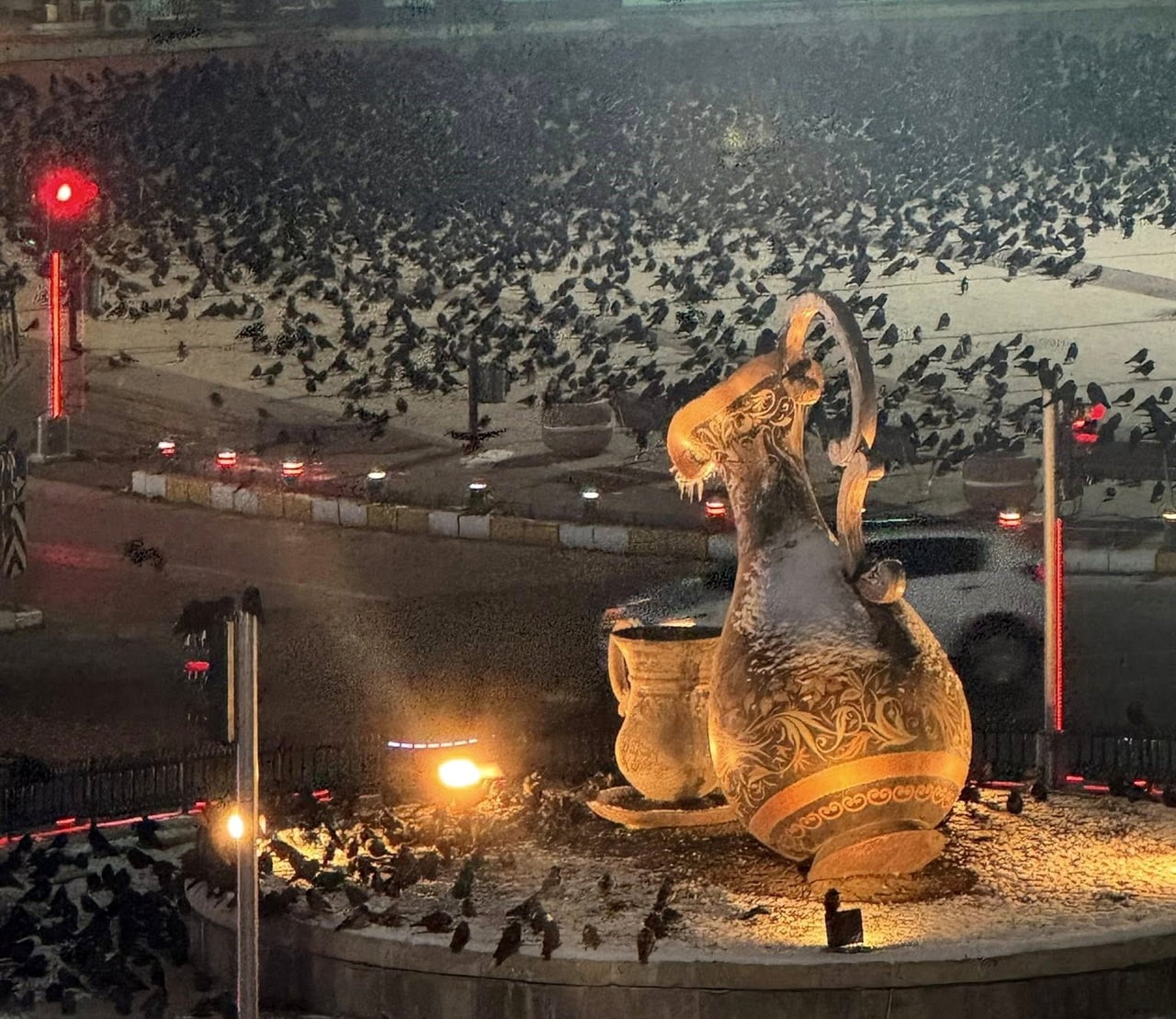 AKŞAM SAATLERİNDE DİKKAT! ERZİNCAN’DA KARGALAR SOKAKLARI SARDI