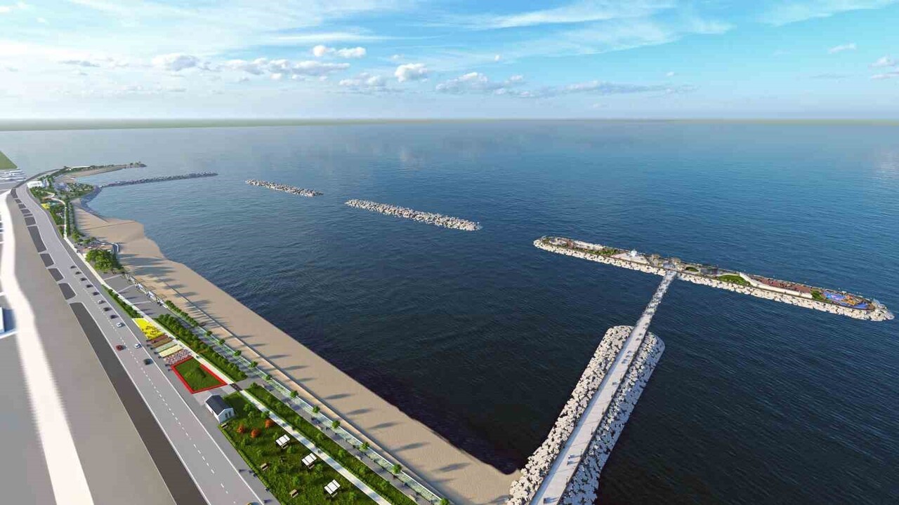 ARNAVUTKÖY KARABURUN SAHİL ŞERİDİNDE HAYATA GEÇİRİLECEK KIYI KORUMA YAPILARI PROJESİ İLE DALGA...