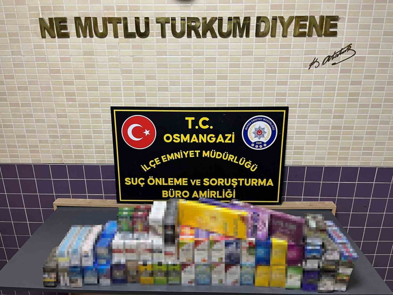 BURSA’DA 2 BİN ADET GÜMRÜK KAÇAĞI SİGARA ELE GEÇİRİLDİ