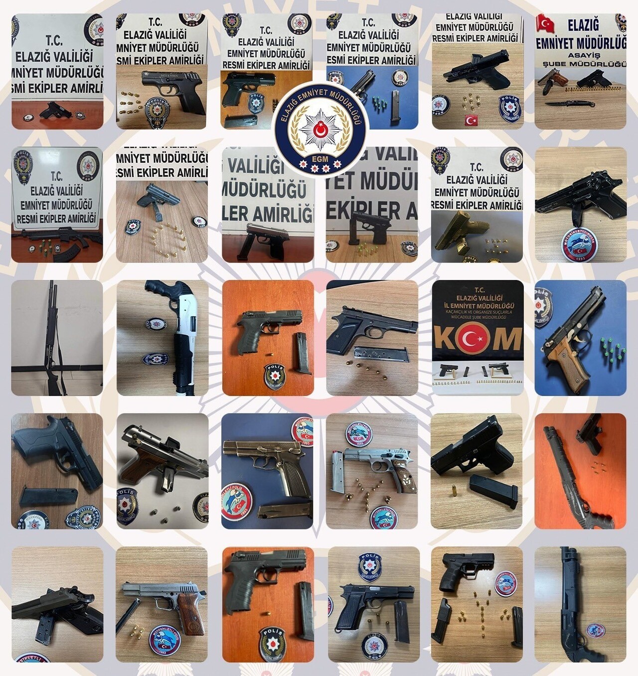 ELAZIĞ'DA POLİS EKİPLERİ TARAFINDAN SON BİR AY İÇERİSİNDE YAPILAN ÇALIŞMALARDA ARANAN 95 ŞÜPHELİ...