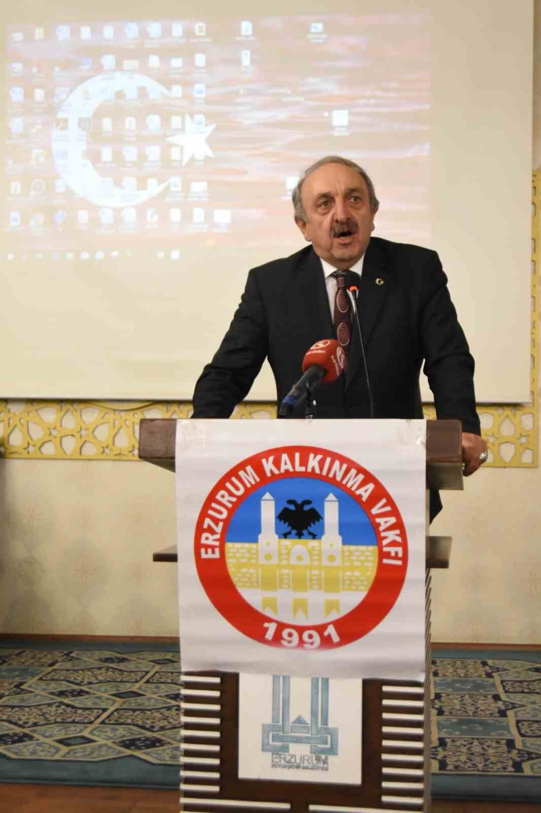ERZURUM KALKINMA VAKFI BAŞKANI ERDAL GÜZEL, MHP ERZURUM MİLLETVEKİLİ PROF. DR. KAMİL AYDIN'IN...