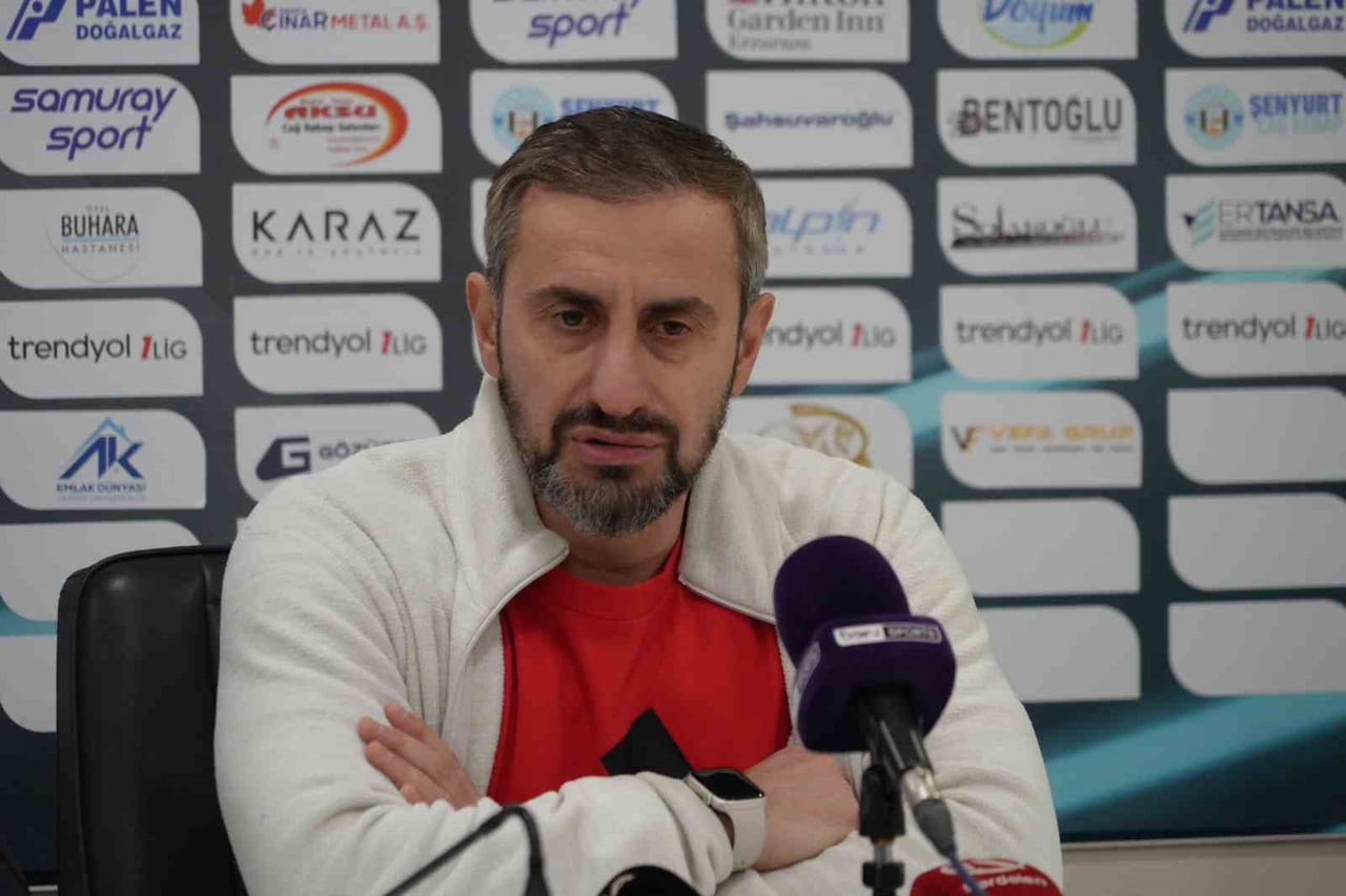 ERZURUMSPOR FK TEKNİK DİREKTÖRÜ SERKAN ÖZBALTA, ÇORUM FK MAÇININ ARDINDAN, "HAVA ŞARTLARI...