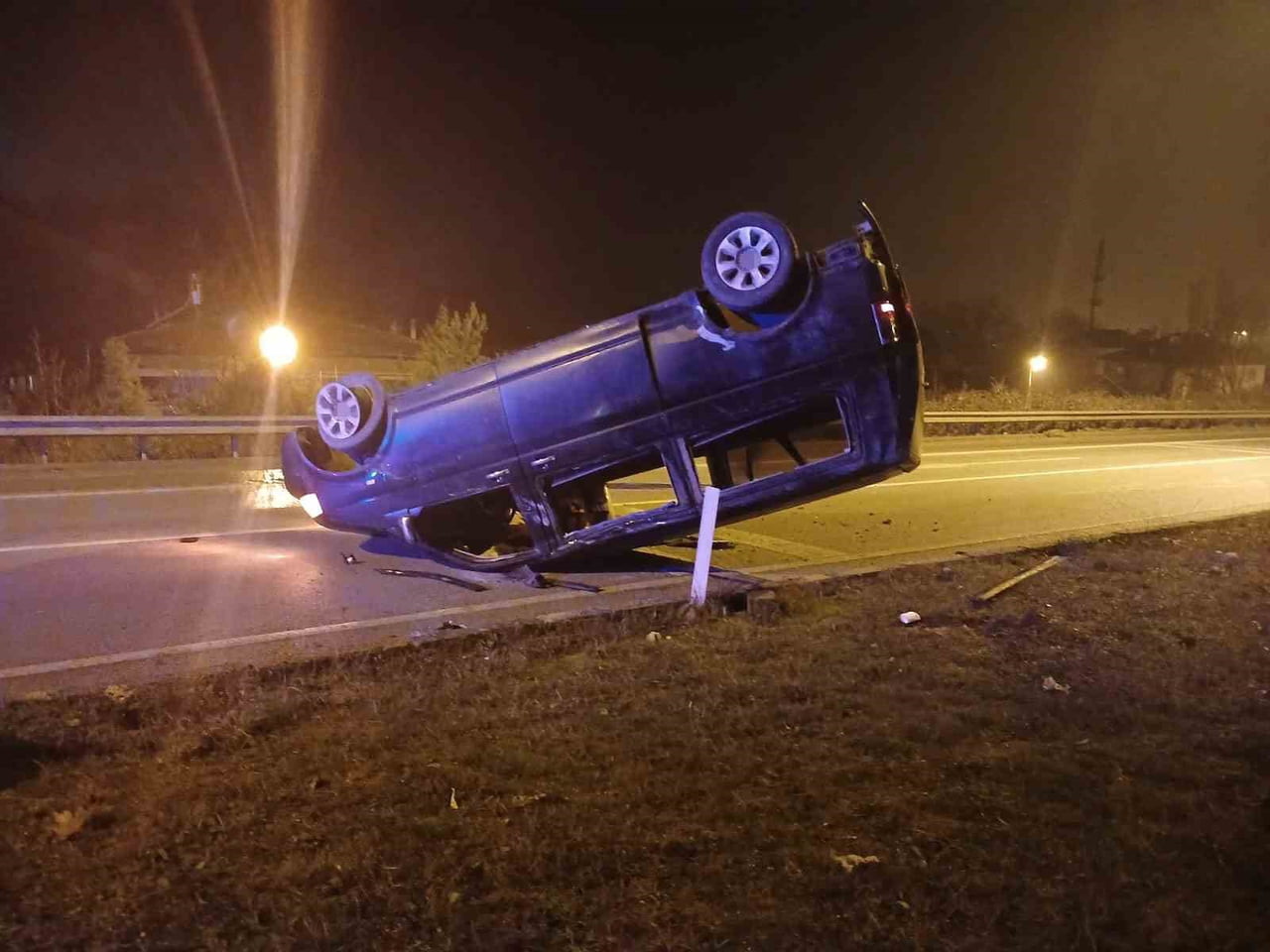 ESKİPAZAR-KARABÜK KARA YOLU ÜÇBAŞ KÖYÜ YOL AYRIMI MEVKİİNDE MEYDANA GELEN İKİNCİ KAZADA A.A.Ç....