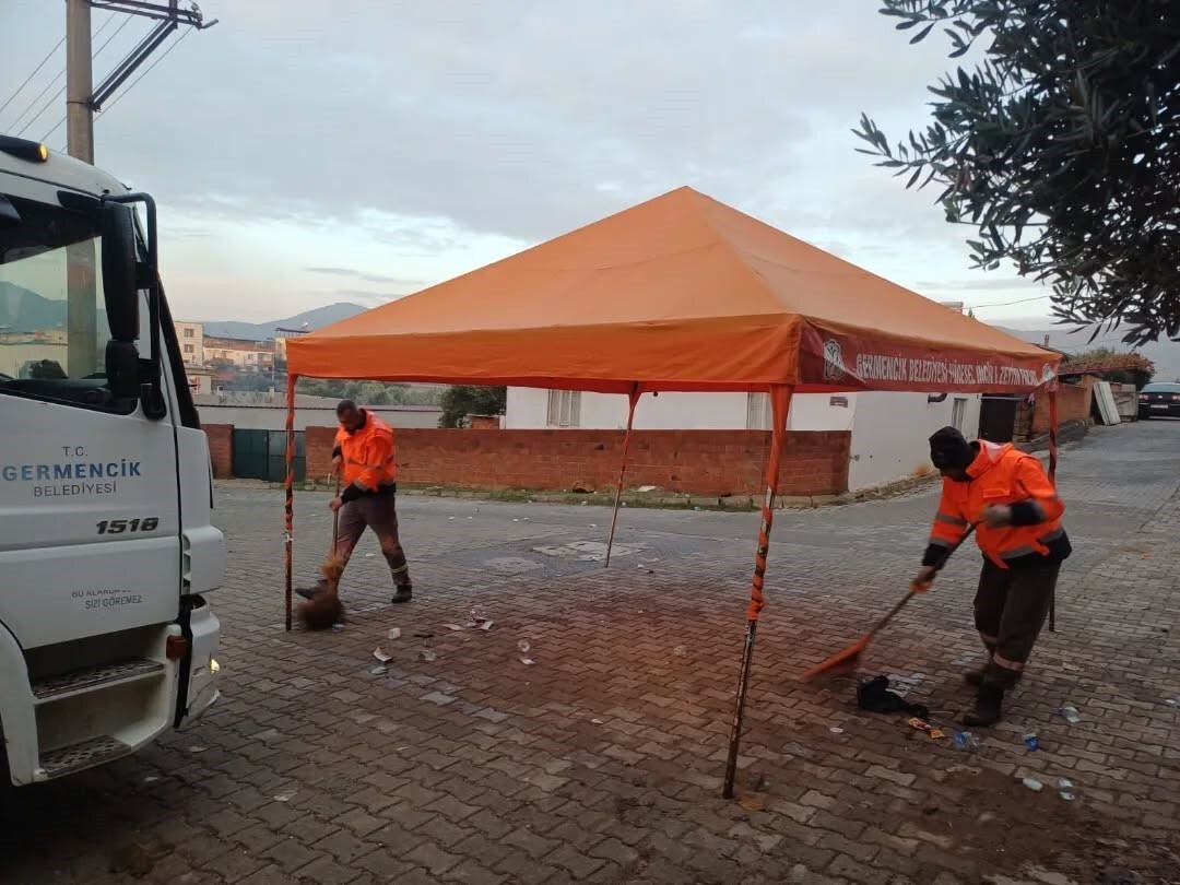 GERMENCİK’TE TEMİZLİK ÇALIŞMALARI DEVAM EDİYOR