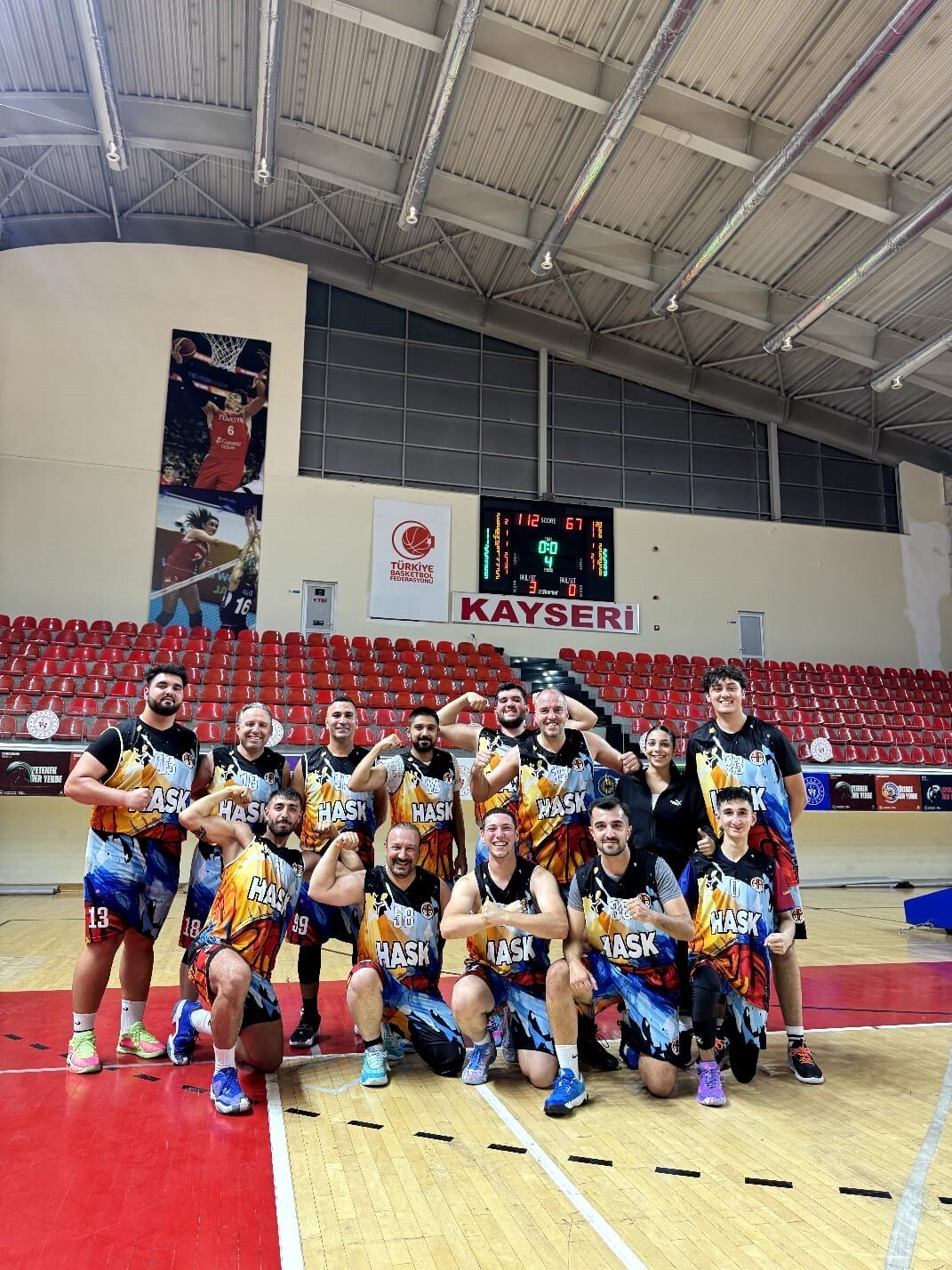 KAYSERİ BASKETBOL BÜYÜK ERKEKLER LİGİ'NDE 15 MAÇA ÇIKAN HASKETBOL SPOR KULÜBÜ'NDE BU SEZON TAM 32...