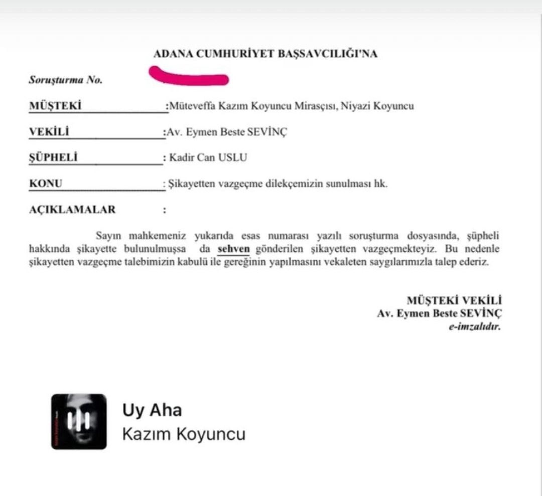 MÜZİSYEN KAZIM KOYUNCU’NUN MİRASÇISI NİYAZİ KOYUNCU, "UY AHA" ŞARKISINI İZİN ALMADAN SOSYAL...