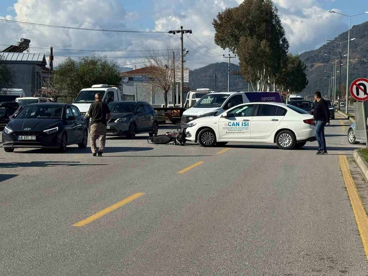 ORTACA’DA TRAFİK KAZASI: 1 YARALI