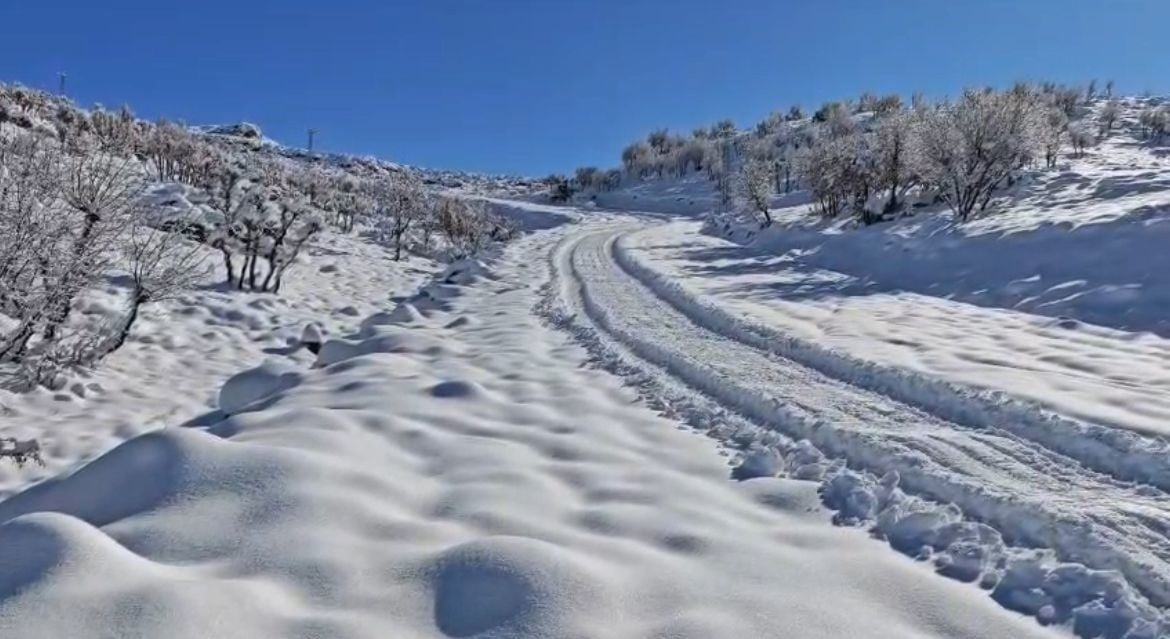 SİİRT'TE KAR NEDENİYLE KAPANAN YOLLAR AÇILDI
