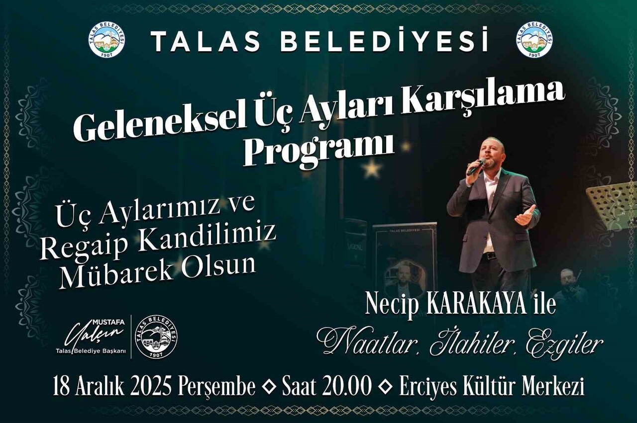 TALAS BELEDİYESİ RAHMET, BEREKET VE ARINMA MEVSİMİ OLARAK KABUL EDİLEN MÜBAREK ÜÇ AYLARIN...