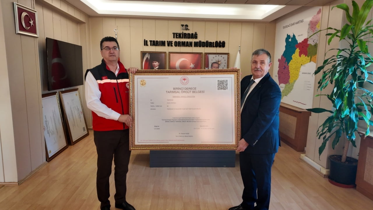 TARIMSAL AMAÇLI ÖRGÜTLERİN DERECELENDİRİLMESİNE İLİŞKİN YÖNETMELİK KAPSAMINDA TEKİRDAĞ’DA BİRİNCİ...