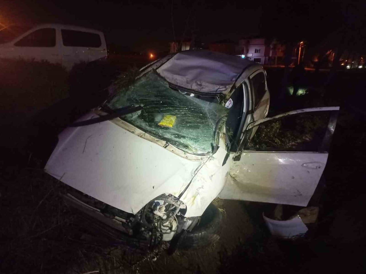 TEKİRDAĞ'DA ALKOLLÜ SÜRÜCÜ SU KANALINA UÇTU