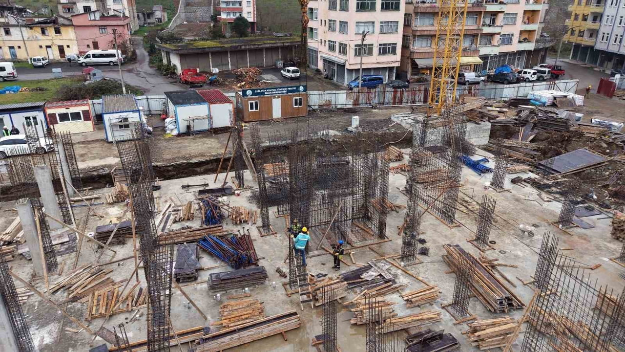 TRABZON'UN ORTAHİSAR İLÇESİ ÇAĞLAYAN MAHALLESİNDE DEVAM EDEN KENTSEL DÖNÜŞÜM PROJESİ'NİN 1. ETAP...