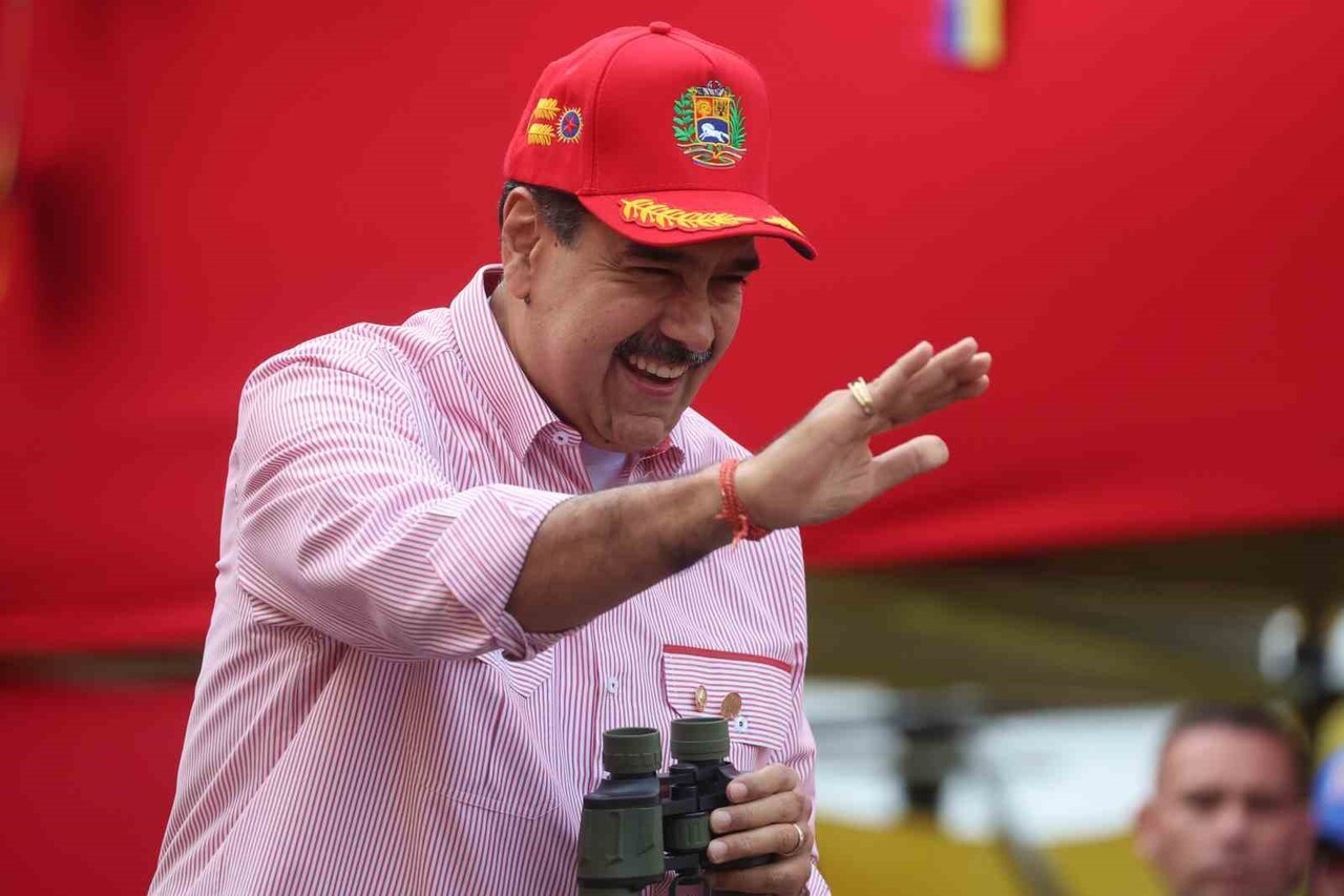 VENEZUELA DEVLET BAŞKANI NİCOLAS MADURO, BAŞKANLIK SARAYI ÖNÜNDE TOPLANAN KALABALIĞA HİTAP...