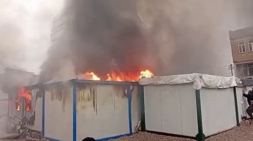 ADIYAMAN’DA, BİR KONTEYNERDE MEYDANA GELEN YANGIN KORKUTTU.