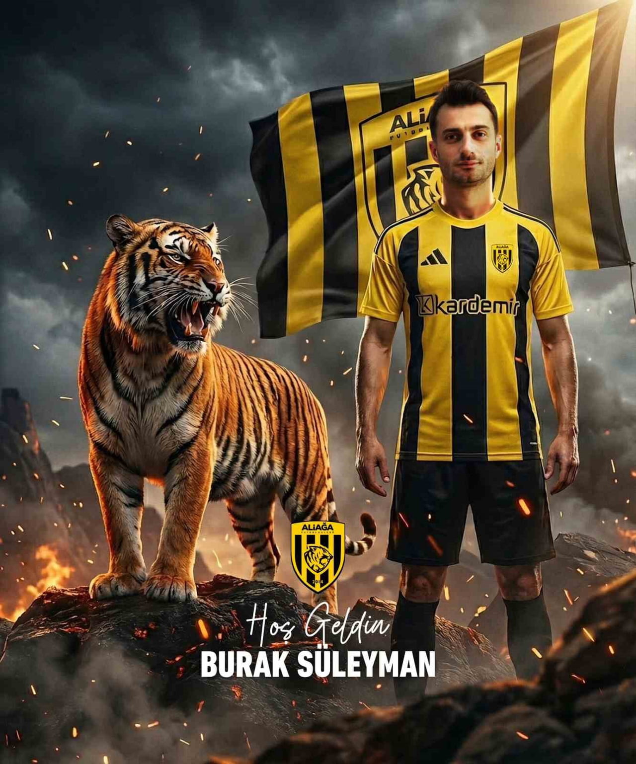 ALİAĞA FK, SON OLARAK MANİSA FK FORMASI GİYEN 31 YAŞINDAKİ ORTA SAHA OYUNCUSU BURAK SÜLEYMAN’I...