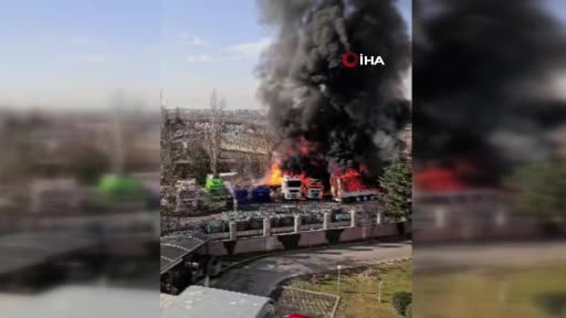 Ankara'da Yediemin otoparkındaki tır yangını kontrol altına alındı