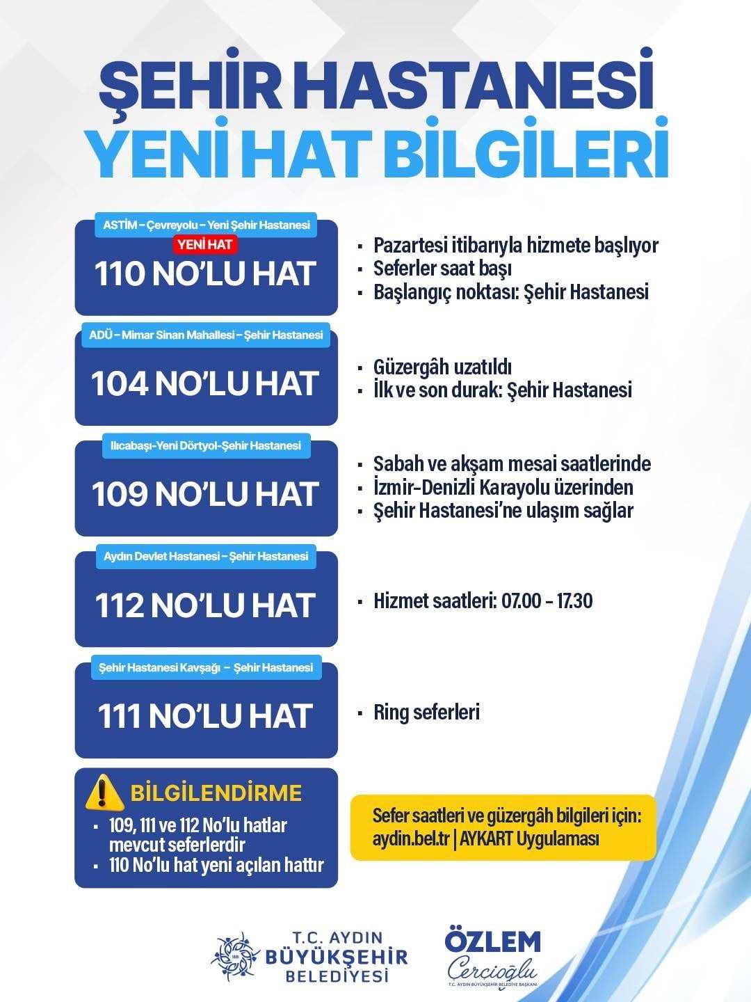 AYDIN BÜYÜKŞEHİR BELEDİYESİ, AYDIN ŞEHİR HASTANESİ’NE ULAŞIMI KOLAYLAŞTIRMAK AMACIYLA TOPLU TAŞIMA...