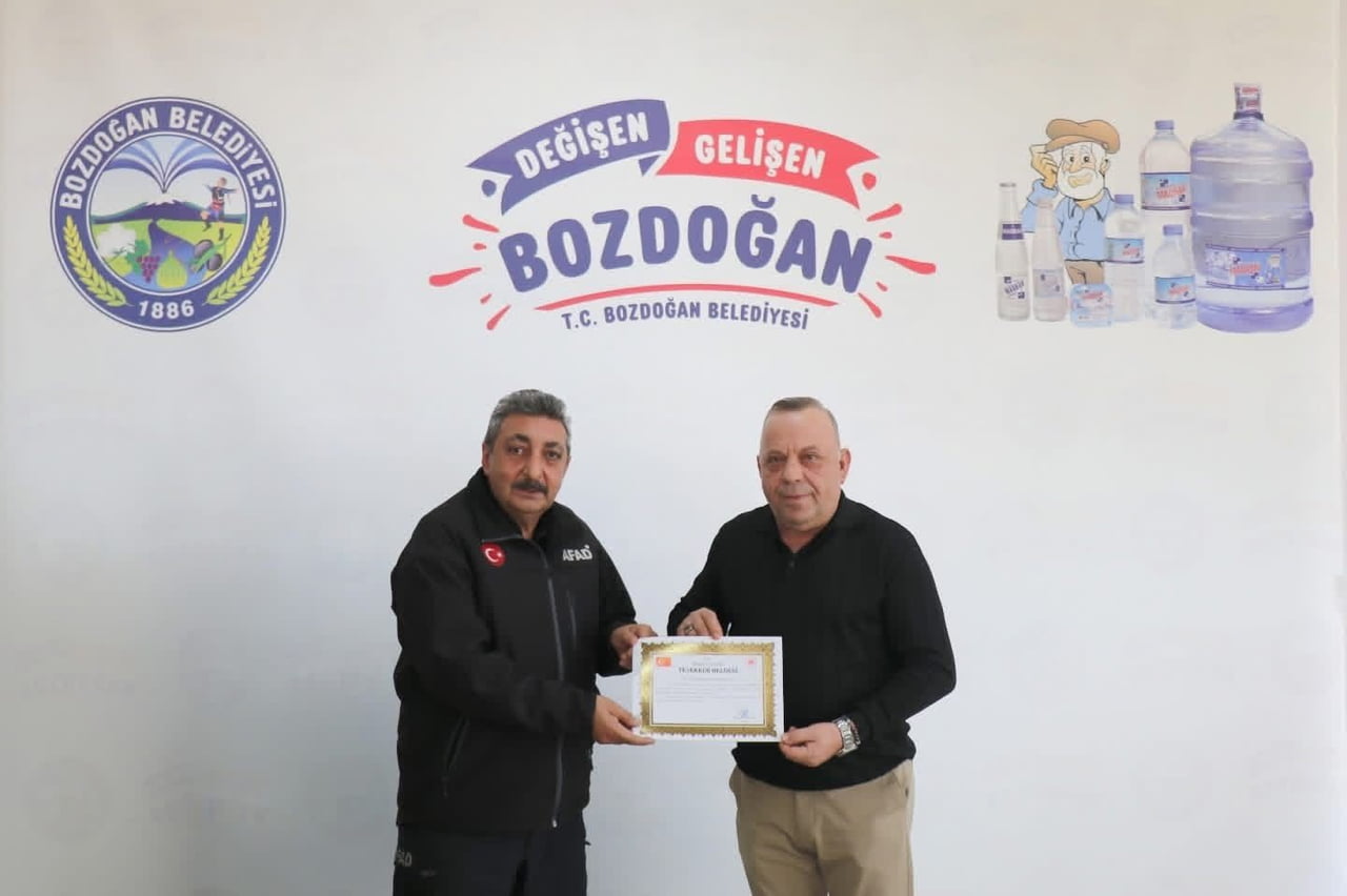 AYDIN VALİLİĞİ’NDEN BOZDOĞAN BELEDİYESİ’NE TEŞEKKÜR