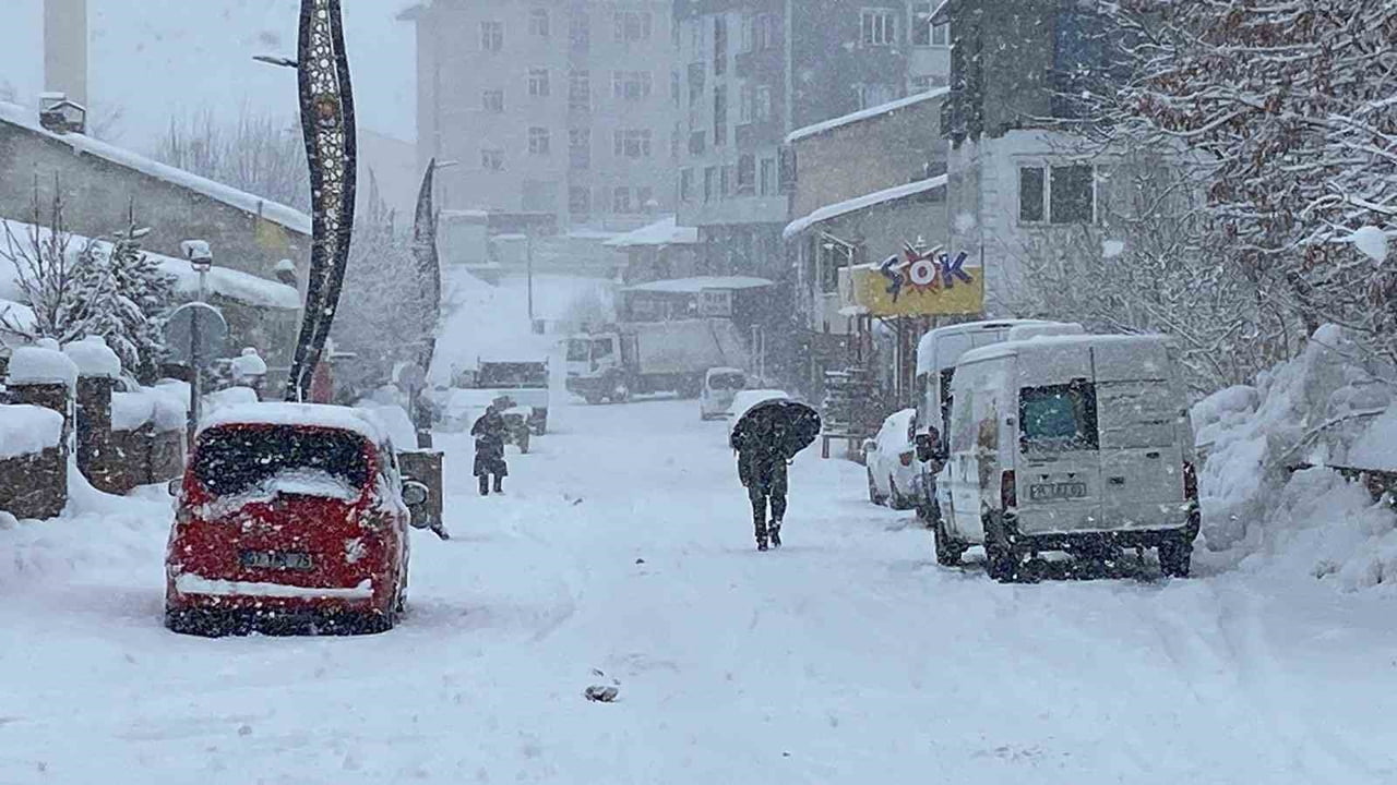 BİNGÖL'ÜN KARLIOVA İLÇESİNDE KAR YAĞIŞI TEKRAR BAŞLADI.