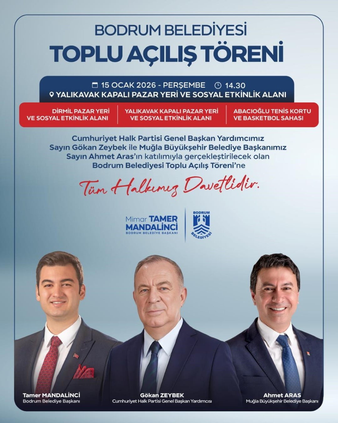 BODRUM BELEDİYESİNDEN TOPLU AÇILIŞ TÖRENİ