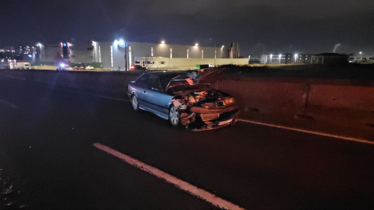 ÇERKEZKÖY ÇEVRE YOLUNDA KAZA: 3 YARALI