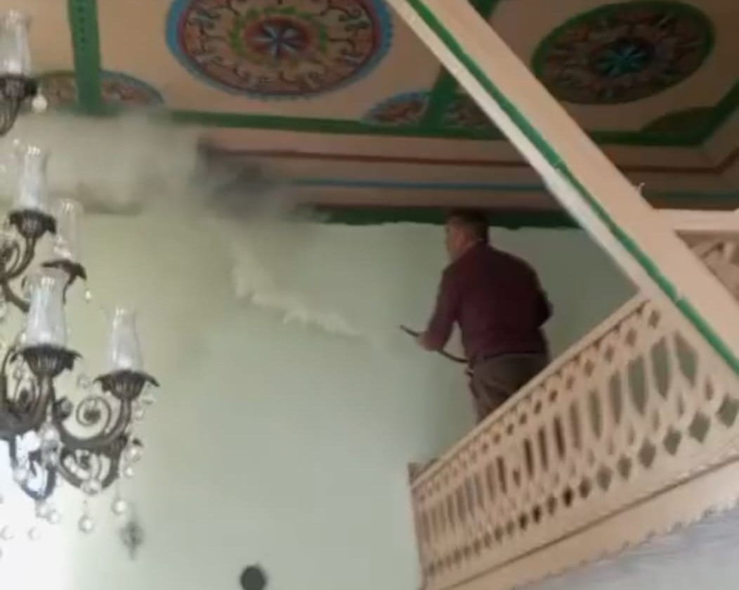 DARENDE'DE CAMİDE KORKUTAN YANGIN