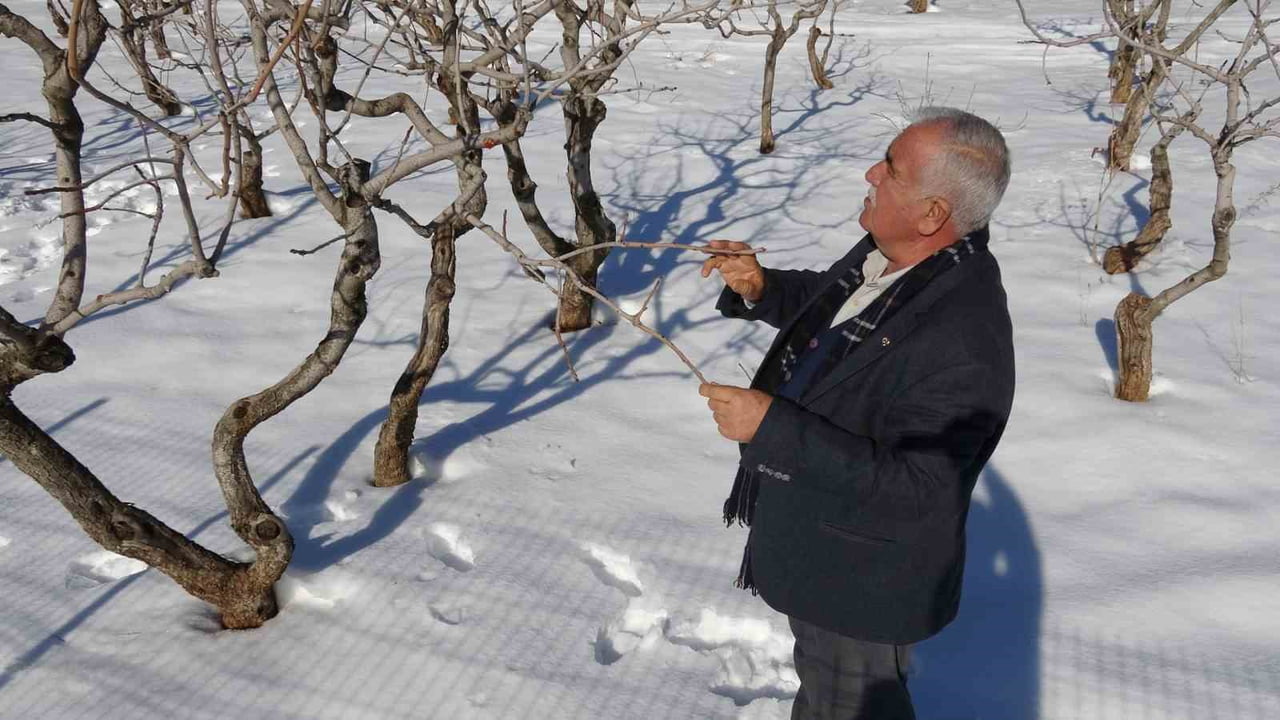 GAZİANTEP’TE KURAKLIK ENDİŞESİ YAŞAYAN ÇİFTÇİLERİN YÜZÜ KAR YAĞIŞIYLA GÜLERKEN, ÇİFTÇİ İÇİN ADETA...